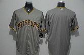 Pittsburgh Pirates Blank Gray New Cool Base Stitched MLB Jersey,baseball caps,new era cap wholesale,wholesale hats